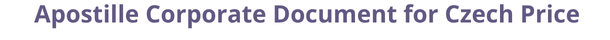 Czech signed and notarized business document with legalization prices